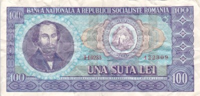 ROMANIA 100 lei 1966 VF!!! foto