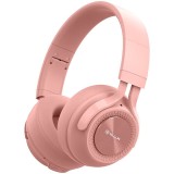 Casti Over-ear Bluetooth Tellur Feel, culoare roz, Casti Over Ear