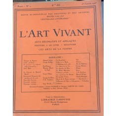 L art vivant- revista in franceza, nr. 2, ianuarie 1925