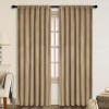 Draperie din catifea cu rejansa transparenta cu ate pentru galerie, Madison, 200x250 cm, densitate 700 g/ml, Latte, 1 buc
