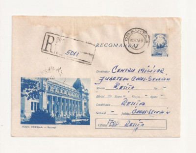 Plic FDC RECOMANDAT Romania -Bucuresti, Posta centrala, Circulat 1976 foto