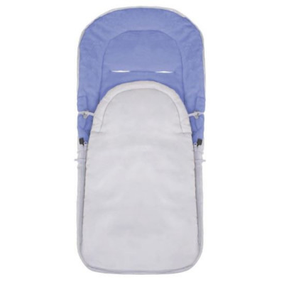 Sac de dormit pentru copii, bebelusi, cu husa, gri si albastru, 90x43/35 cm, Springos foto