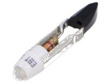 Lampă LED albă T5,5 12VDC 12VAC 3mm plastic
