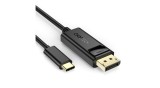 Choetech Cablu video unidirecțional USB tip C pentru monitor - Display Port 4K, 1,8 m, negru (XCP-1801BK-V1)