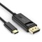 Choetech Cablu video unidirecțional USB tip C pentru monitor - Display Port 4K, 1,8 m, negru (XCP-1801BK-V1)