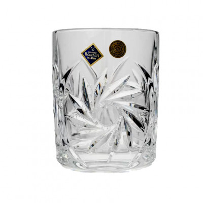 Set 6 pahare din cristal pentru whisky model Pinwhell 360 ml Cristal Bohemia COD: 3404 foto