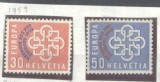 Switzerland 1959 Europa CEPT, PTT, overprint, Mi.681/682, MLH AC.282