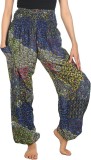 Pantaloni lungi harem boho pentru femei Lofbaz, talie inalta, multicolor, 3XL - OUTLET
