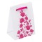 Pungă Cadou Kraft, Model Flori, Fucsia, 6x4x8cm