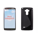 Husa Silicon S-Line Neagra LG G4 Stylus, Protectie Premium, Flexibila
