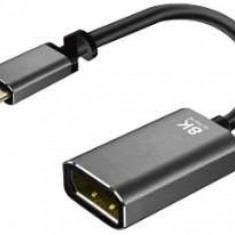 Adaptor USB type C la Displayport 8K60Hz/4K120Hz T-M, ku31dp10