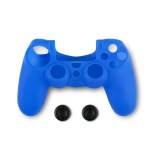 Husa silicon + thumbgrips - PlayStation 4 - Albastru - EAN 5207011010409 (T)