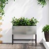 VidaXL Ghiveci ridicat pentru grădină Argintiu 60 x 26 x 45 cm 865888
