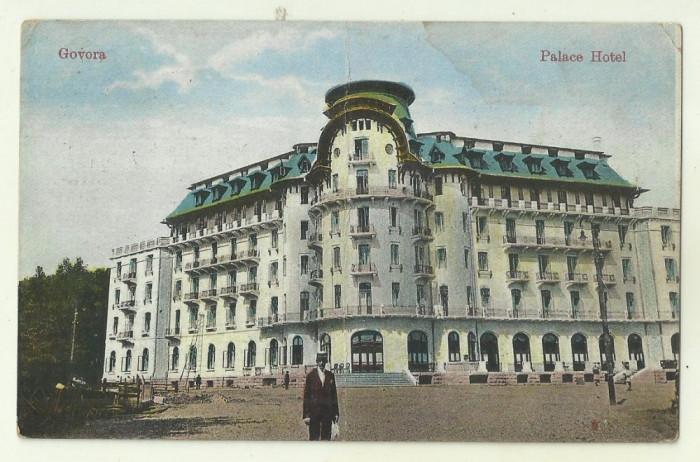 cp Govora : Palace Hotel - circulata 1928, timbre