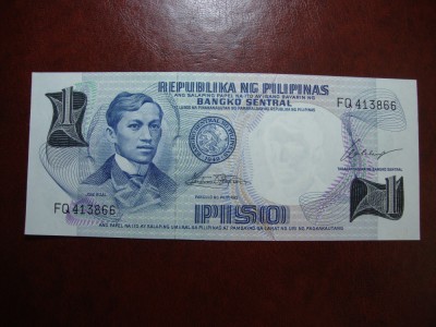 FILIPINE 1 PISO 1949 UNC foto