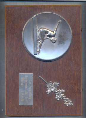 03 PLACHETA SPORTIVA - GIMNASTICA - ZUR VERMAHLUNG TURNVEREIN ,,GUT HEIL&amp;quot; 1970 foto