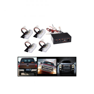Stroboscoape cu LED 12V diverse culori Cod: 5335-4 - Rosu-Albastru Automotive TrustedCars foto