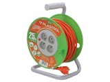 Prelungitor Bobinat 4 Prize PVC Portocaliu 3x1mm2