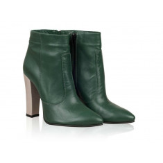 Botine piele naturala Paloma Verde - sau Orice Culoare