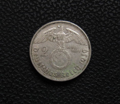 Germania - 2 Reichsmark 1939 G - Argint foto