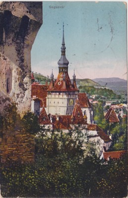 CP SIGHISOARA Segesvar stamp kommando der heeresfront ND(1917) foto