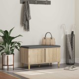 vidaXL Bancă pentru hol cu pernă cu ușă Stejar Sonoma 60 x 38 x 46 cm 891530