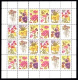A10 QC 1 - Timbre foarte vechi - Rusia - flori - bloc