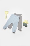 Set 2 pantaloni cu botosei Bamboo, blue, BabyCosy, 50%bumbac+50% bambus (Marime: 3-6 Luni)
