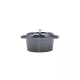 Oala din fonta emailata Mini, Albastru Otel, 14 cm Handy KitchenServ