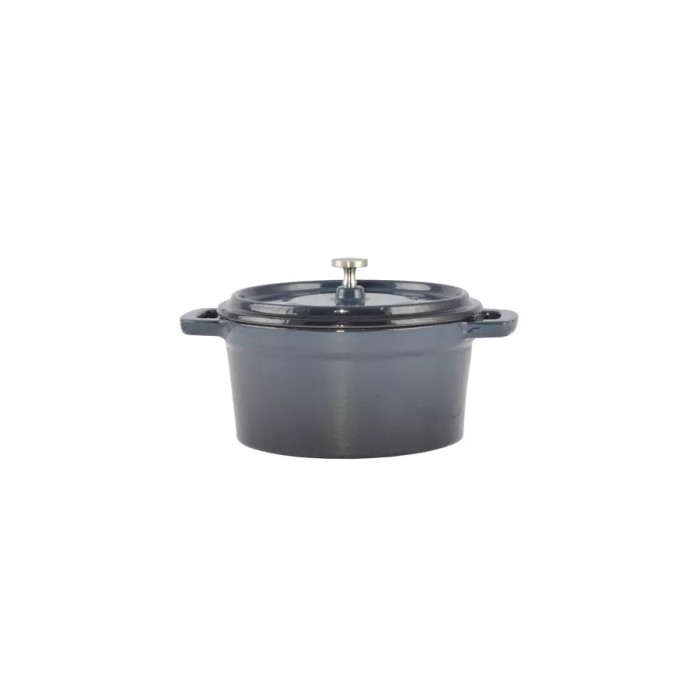 Oala din fonta emailata Mini, Albastru Otel, 14 cm Handy KitchenServ
