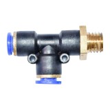Mufa rapida T din plastic cu surub metalic, fi 8x8 si filet M12