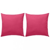 vidaXL Perne Decorative Exterior, 2 buc, Roz, 45x45 cm, Rezistente UV si Apa, Poliester