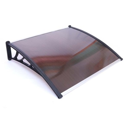 Copertina fixa policarbonata 100x150 cm accesorii montare incluse maro foto