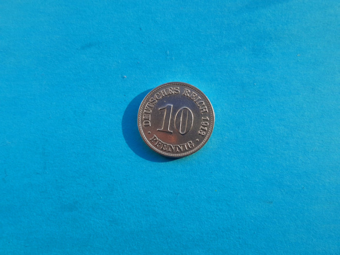 10 Pfennig 1913 Lit. D -Germania-stare buna-mai Rar