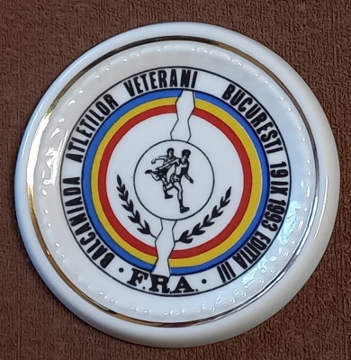 Placheta Balcaniada atletilor Veterani-Bucuresti`93-Federatia Romana de ATLETISM foto