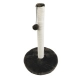Ansamblu de joaca pentru pisici, tip Scratchboard pe suport rotund cu ciucure, maro