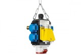 Distribuitor de energie suspendat 1 priza trifazica 400V 5 poli 16A IP44 si cu 4 prize monofazice schuko 16A IP44 cu conexiune la aer comprimat si con