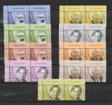 ROMANIA 2022 - PERSONALITATI, 2 SERII CU TABS DIN COALA DE POSTA - LP 2352, Nestampilat