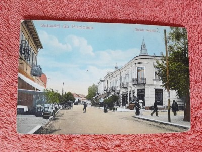 Carte postala, Pucioasa Strada Regala, 1914 foto