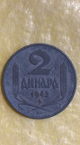 2 DINARA SERBIA 1942(OCUPATIE GERMANA ) ZINC