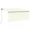 Copertina retractabila automat cu stor, crem, 3,5x2,5 m