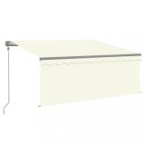 Cumpara ieftin Copertina retractabila automat cu stor, crem, 3,5x2,5 m