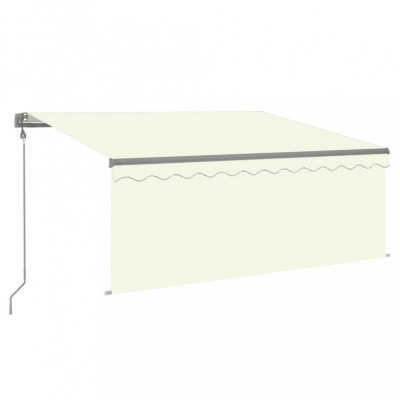 Copertina retractabila automat cu stor, crem, 3,5x2,5 m foto