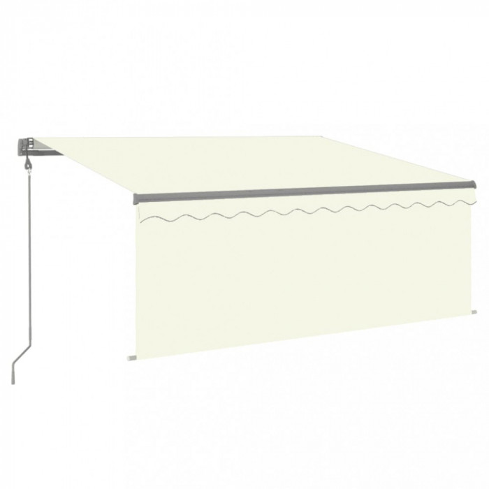 Copertina retractabila automat cu stor, crem, 3,5x2,5 m