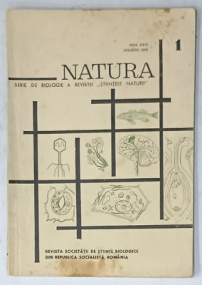 NATURA , REVISTA SOCIETATII DE STIINTE BIOLOGICE DIN R.S.R. , NR. 1 , 1974 foto