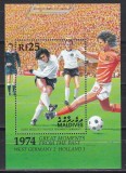Maldive - Cupa Mondială de fotbal - Germania, Colita, MNH, Nestampilat
