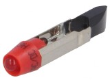 Lampă LED roșie T5,5 24V