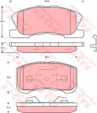 Set placute frana,frana disc MITSUBISHI L 200 (K7, K6) (1996 - 2007) TRW GDB3220