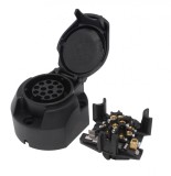 Priza remorca auto BestAutoVest 12V, 13 pini, carcasa din PVC Tip Jager, fara garnitura, 1 buc AutoDrive ProParts
