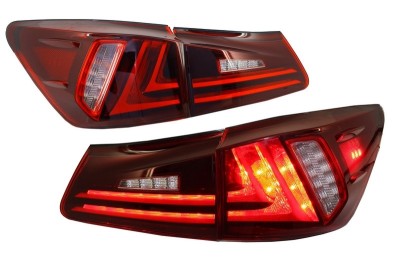 Stopuri LED compatibil cu LEXUS IS XE20 (2005-2012) Light Bar Facelift New XE30 Design Rosu Clar TLLXISXE20RC foto